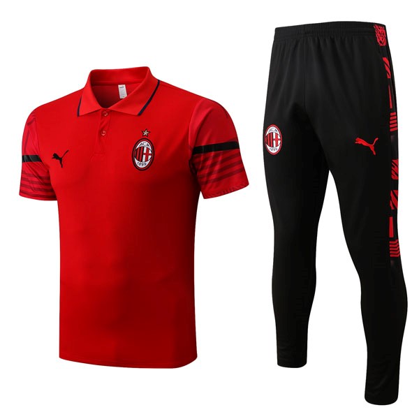 Polo AC Milan Conjunto Completo 2022/23 Rojo